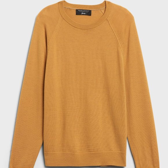 BANANA REPUBLIC ITALIAN MERINO CREW-NECK SWEATER - Picture 1 of 11